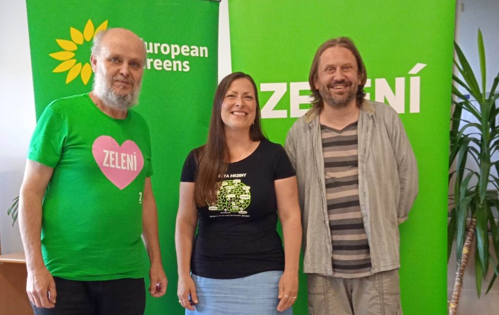 Ideový sjezd Zelených v Olomouci - Jiří Kulich, Karin Richterová a Filip Pýcha