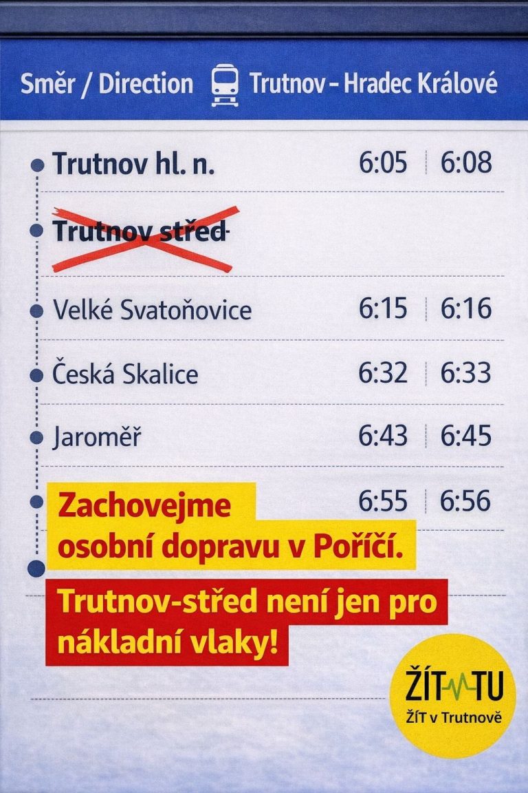 Trpí trutnovské Poříčí málo, chceme mu přidat další zátěž?