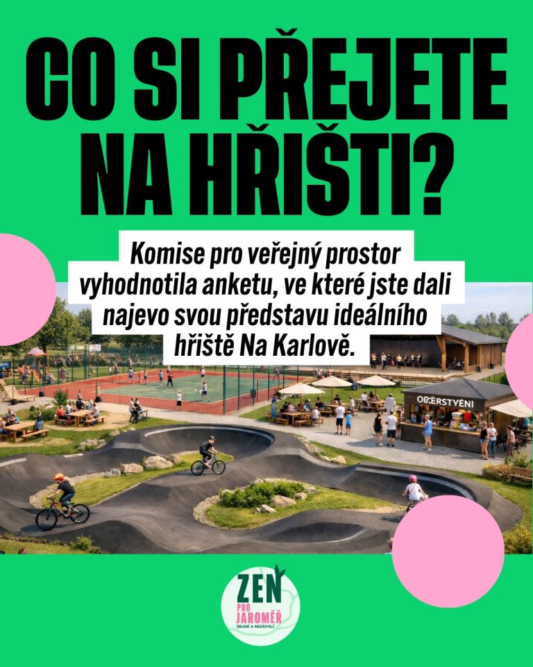 Jaroměř plánuje Hřiště budoucnosti Na Karlově spolu s dospělými i s dětmi