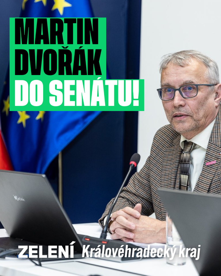 Martin Dvořák je senátním kandidátem Zelených Královéhradeckého kraje
